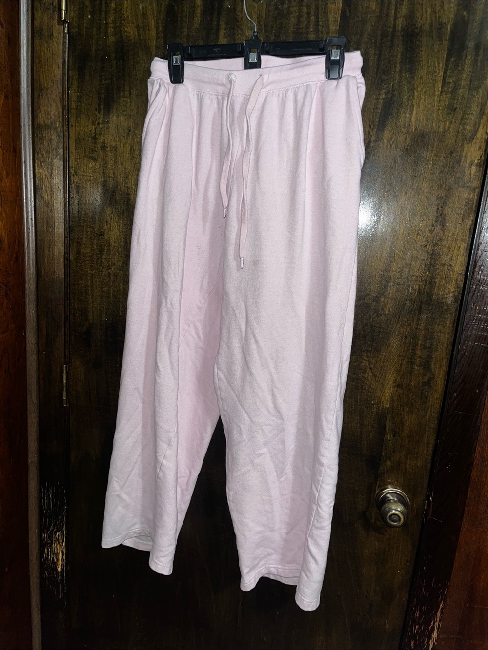Woman Within Pale Pink Fleece Lounge Sweatpants